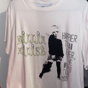 Billie Eilish “Happier Than Ever ,The World Tour 2022“ T- Shirt . Size : Medium
